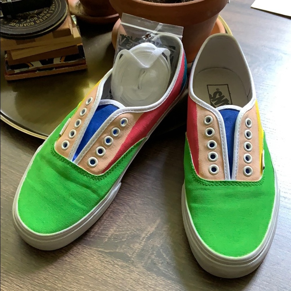 Vans Authentic Block Colors Custom Sneakers